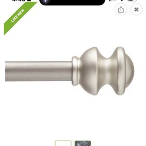 Elegant Silver Curtain Rod